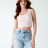 Tanktop van ribgebreid materiaal Tanktop van ribgebreid materiaal