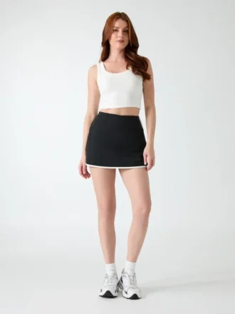 Tanktop van ribgebreid materiaal