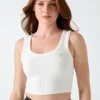 Tanktop van ribgebreid materiaal Tanktop van ribgebreid materiaal