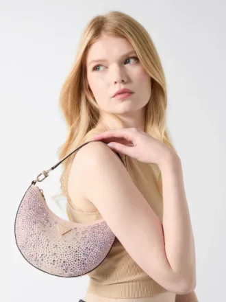 Tasmin Hobo-tasse met strass-steentjes