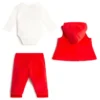 Teddybeer-set met gilets, rompertje en joggingbroek voor de feestdagen (0-24 mnd) Teddybeer-set met gilets, rompertje en joggingbroek voor de feestdagen (0-24 mnd)