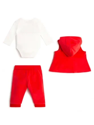 Teddybeer-set met gilets, rompertje en joggingbroek voor de feestdagen (0-24 mnd)