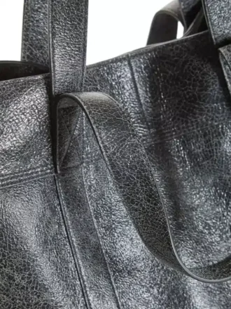 Tote bag van gekraakt leer