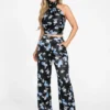 Treasure bloemenprint satijnen top