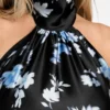Treasure bloemenprint satijnen top