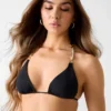 Triangle-bikinitop met ketting