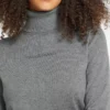 Trui met col en logo van zijde en wolmix Trui met col en logo van zijde en wolmix