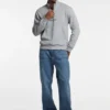 Trui met halve rits en logo Trui met halve rits en logo