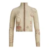 Trui met print en stiksels