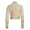Trui met print en stiksels