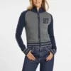Trui met ritssluiting en varsity-logo van wolmix Trui met ritssluiting en varsity-logo van wolmix