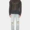 Trui met verweerde look