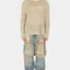 Trui met verweerde look