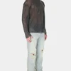 Trui met verweerde look