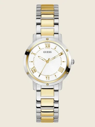 Tweekleurig analoog horloge