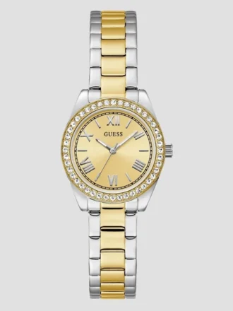 Tweekleurig analoog horloge