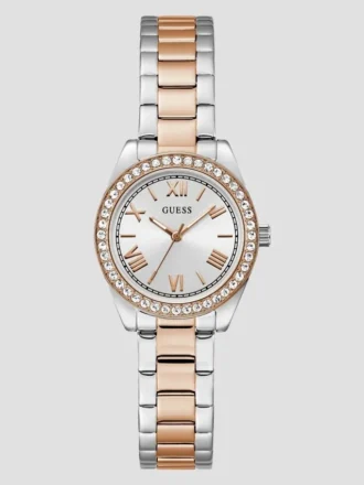 Tweekleurig analoog horloge