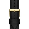 Tweekleurig analoog horloge met leren band Tweekleurig analoog horloge met leren band
