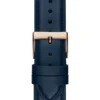 Tweekleurig analoog horloge met leren band Tweekleurig analoog horloge met leren band