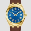 Tweekleurig analoog leren horloge Tweekleurig analoog leren horloge