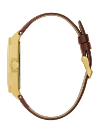 Tweekleurig analoog leren horloge