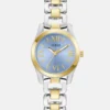 Tweekleurig en blauw analoog horloge Tweekleurig en blauw analoog horloge