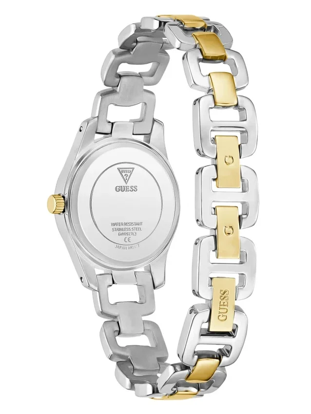 Tweekleurig en blauw analoog horloge Tweekleurig en blauw analoog horloge