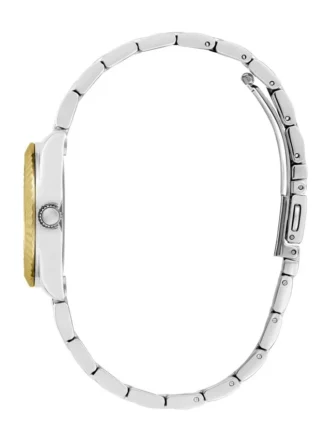 Tweekleurig en lichtblauw analoog horloge