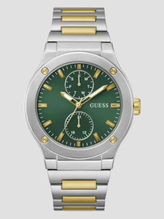 Tweekleurig groen multifunctioneel horloge