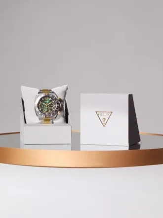 Tweekleurig groen multifunctioneel horloge