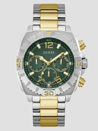 Tweekleurig groen multifunctioneel horloge