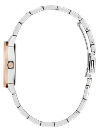 Tweekleurig paars analoog horloge
