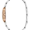Tweekleurig rechthoekig analoog horloge Tweekleurig rechthoekig analoog horloge