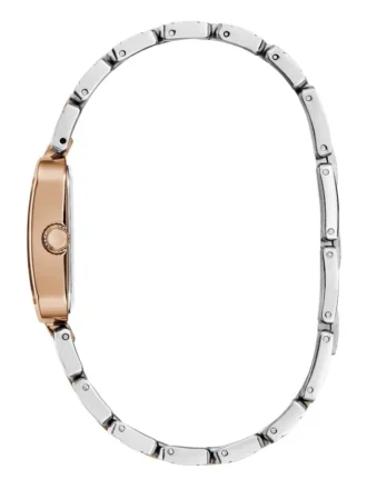 Tweekleurig rechthoekig analoog horloge