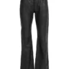 Uitlopende leren broek