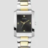 Veerkleurig en zwart vierkant analoog horloge Veerkleurig en zwart vierkant analoog horloge