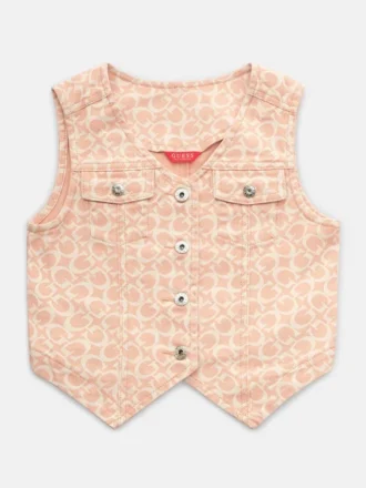 Venus denim gilet met logo (7-14)