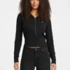 Vest met capuchon en kabelpatroon