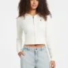 Vest met capuchon en kabelpatroon