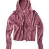 Vest met capuchon en kabelpatroon