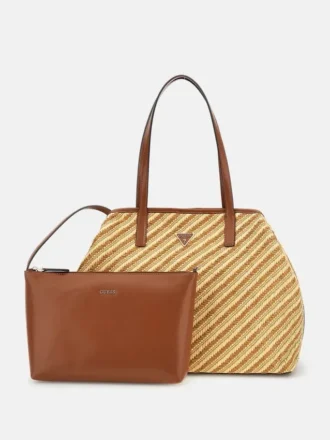 Vikky geweven stro-shopperset