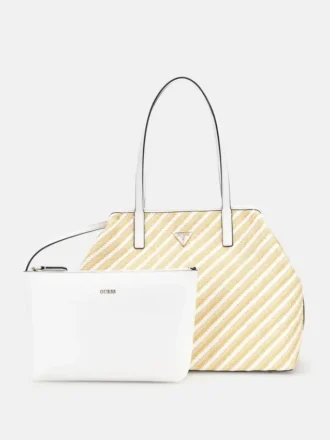 Vikky geweven stro-shopperset