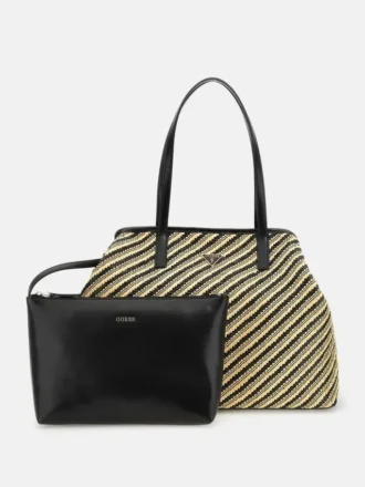 Vikky geweven stro-shopperset