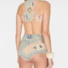 Vintage denim patchwork top