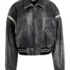 Vintage kort leren jas