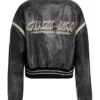 Vintage kort leren jas