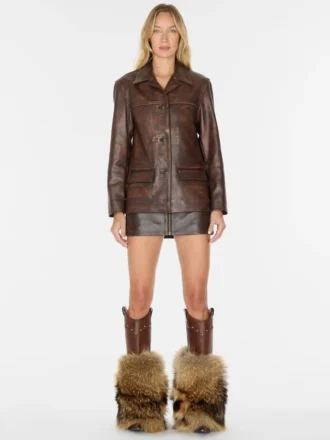 Vintage leren jas