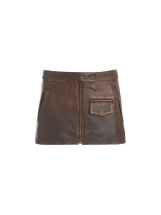 Vintage leren rok