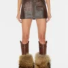 Vintage leren rok