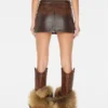 Vintage leren rok